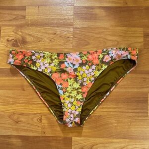 BILLABONG FLORAL PRINT RETRO BIKINI BOTTOM MEDIUM NEW